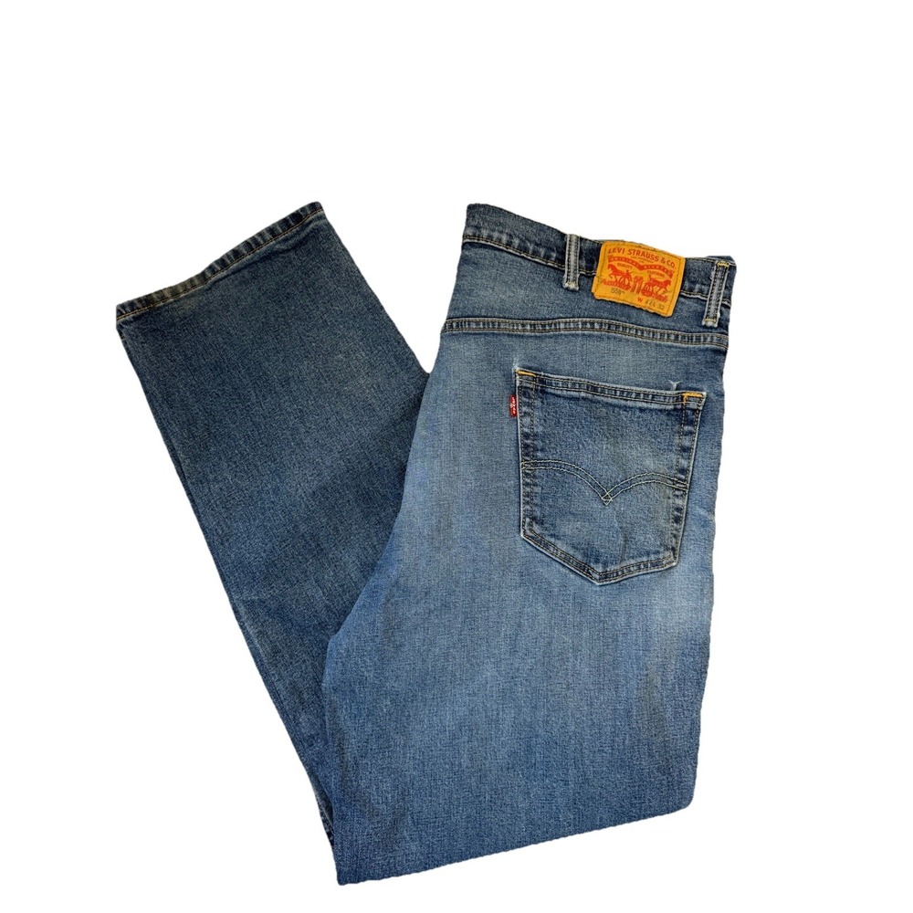 Men's Levi's 550 Relaxed Fit Denim Blue Jeans 42x32 Medium Wash